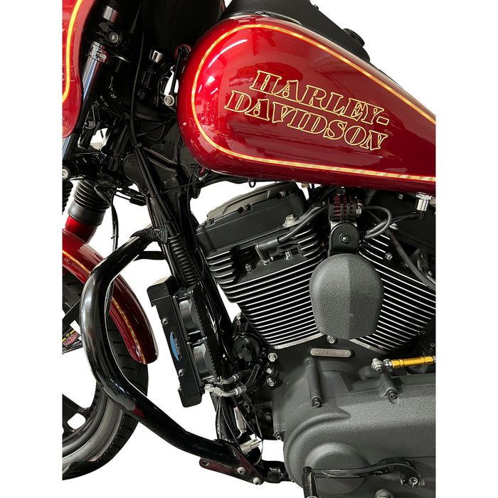 ULTRACOOL 0713-0261 SMSP-2N 3.0 Side Mount Oil Cooler with Fan Kit for Sportster Side Mount Oil Cooler Kit - Naked Black - Sportster