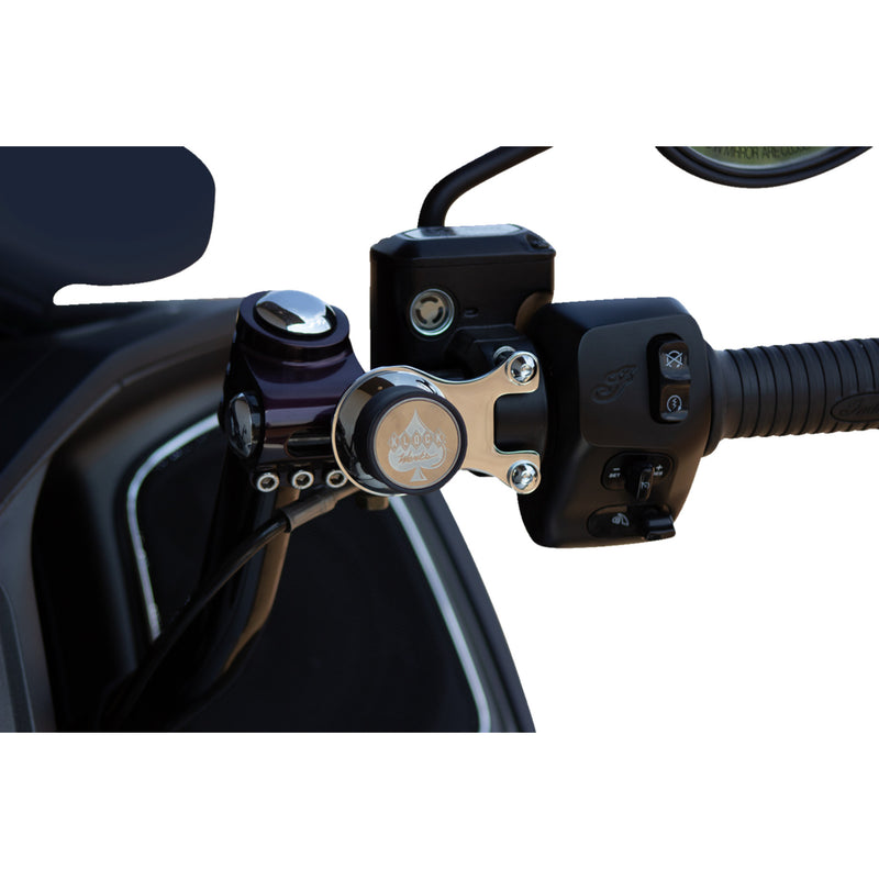 Klock Werks iOmount™ Handlebar Switch Mount Ambidextrous Mount Chrome Challenger Pursuit - KWD-04-0609-C For Indian 2020-2026