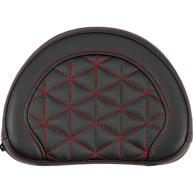 SADDLEMEN 0822-0694 051321104 Contoured Sissy Bar Pad tri-gripper - red stitch