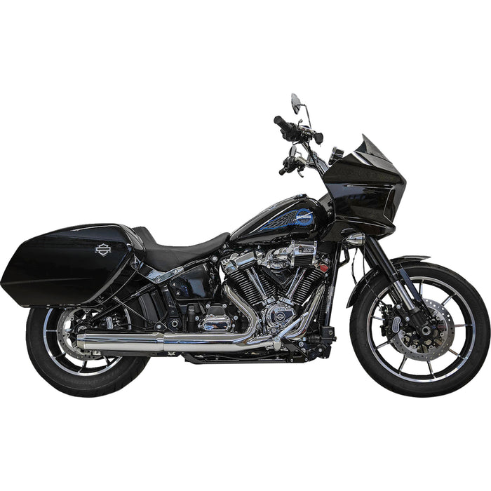 BASSANI XHAUST 1801-1858 1S38FP 4" Slip-On Muffler with Baffle Core 4" Slip-On Muffler with 2-1/2" x 10" Baffle Core - Chrome - 49-State