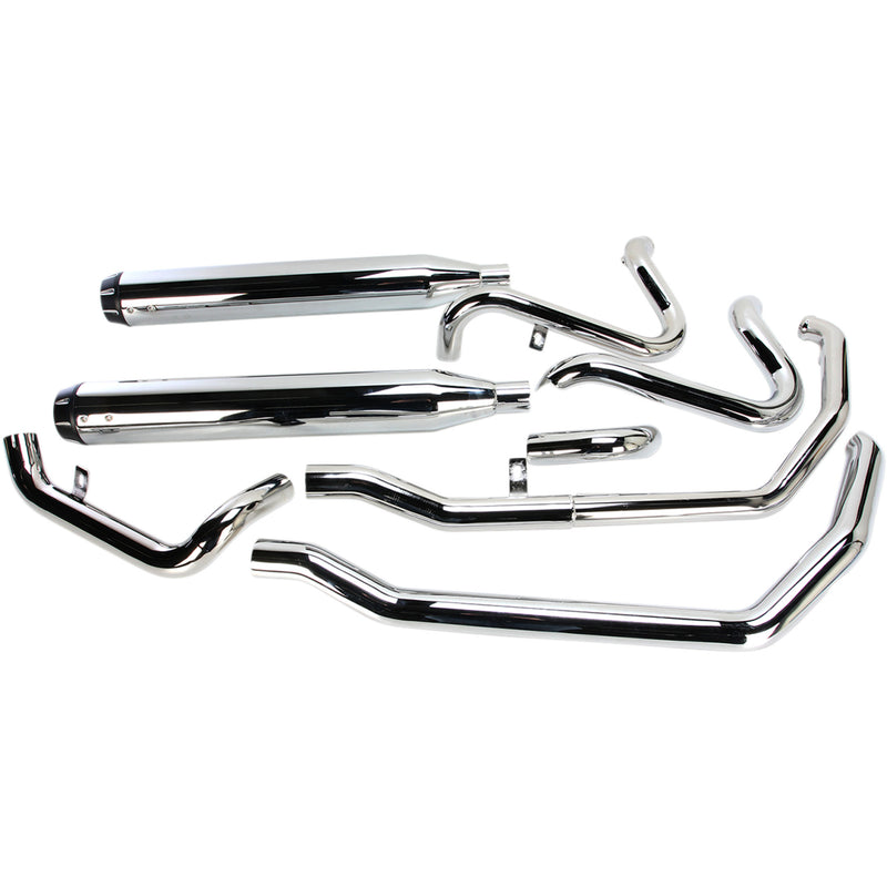 Bassani Xhaust Down Under 2-Into-2 Exhaust System - 1F76R For Harley Touring 2009-2016