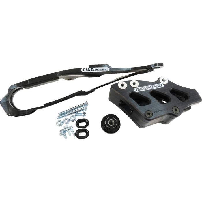 T.M. DESIGNWORKS 1231-1547 DCK-OR17-BK Chain Guide and Slider Kit Chain Guide/Slider - Black - Honda