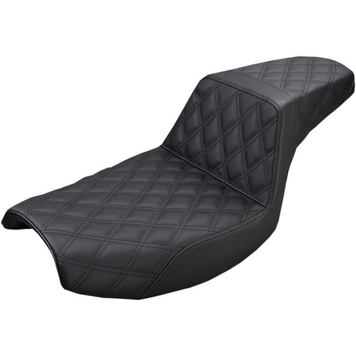 SADDLEMEN 0805-0132 882-09-175 Step-Up Seat — Full Lattice Stitch - Black - FXR