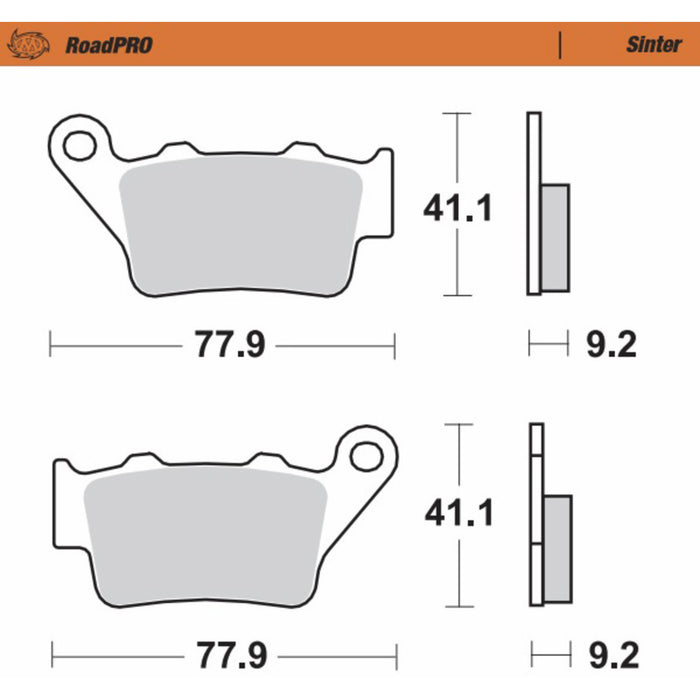 MOTO-MASTER 1721-3495 403402-PU RoadPro Sintered Metal Brake Pads Brake Pads - Sintered Series