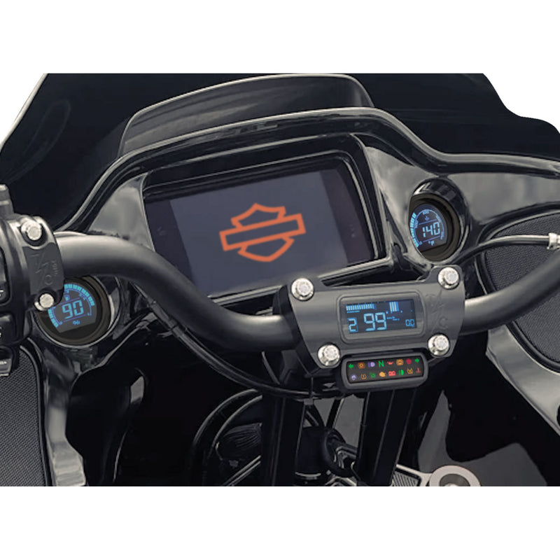 Koso North America D2 Gauge Kit LCD HD Touring Trike - BA080050 For Harley Touring 2014-2023