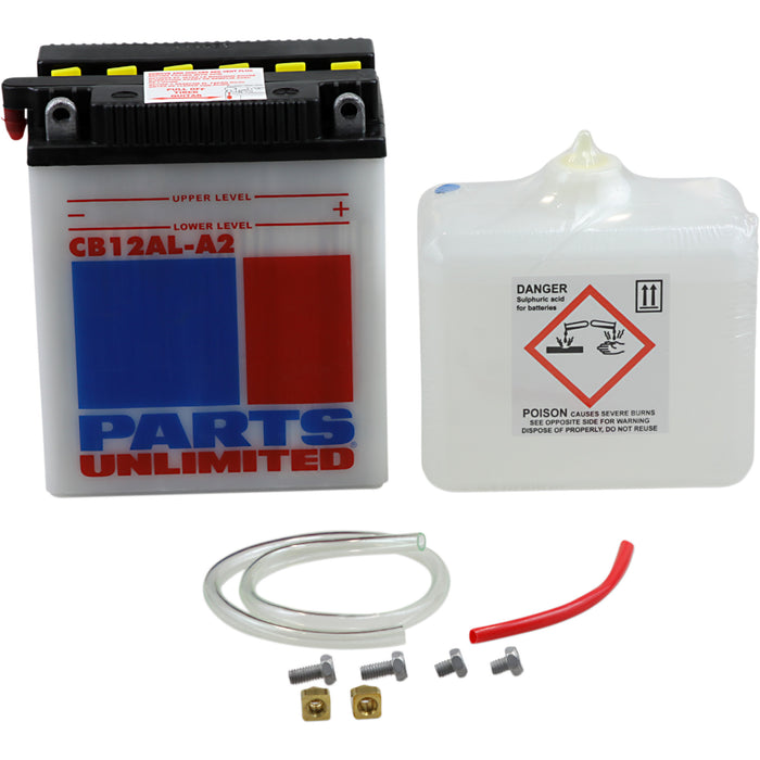 PARTS UNLIMITED 2113-0176 Heavy-Duty 12v Battery Kit Battery - YB12AL-A2