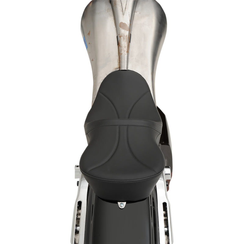 Drag Specialties Low Profile Touring Seat Low Touring Seat Mild Stitched Razorback Tanks FL - 0801-1075 For Harley Touring 2008-2023