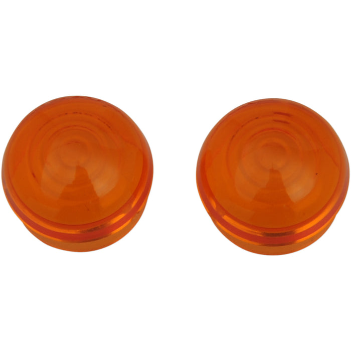 DRAG SPECIALTIES DS-282045 Chrome Marker Lights — Marker Light Lens Replacement Amber Lens - DDS282040/1