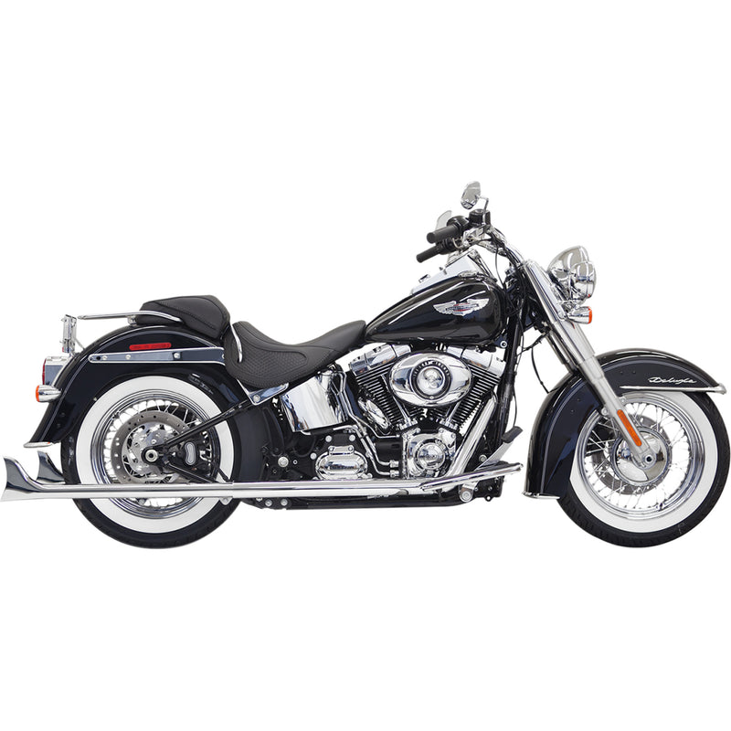 Bassani Xhaust Fishtail Duals 2-Into-2 Exhaust System - 1S26E-33 For Harley Softail 1989-2017
