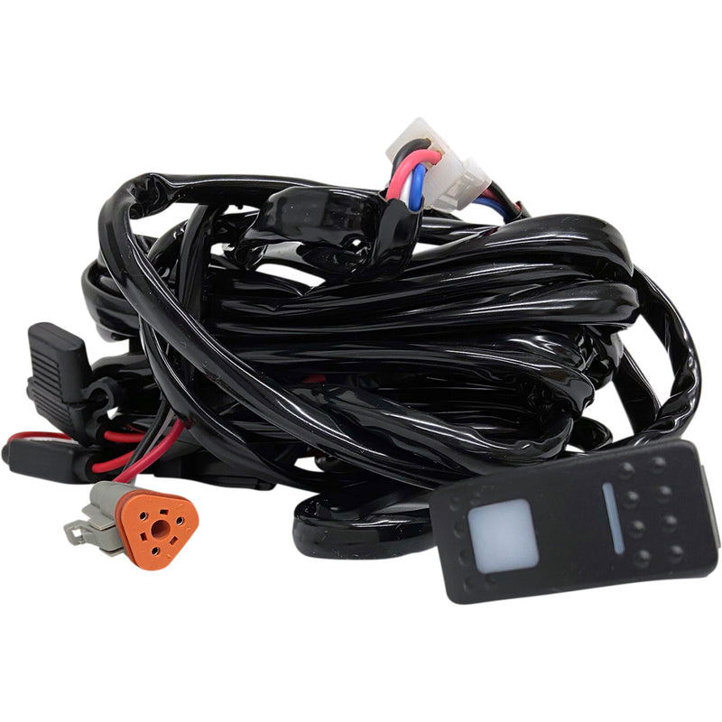 RIVCO PRODUCTS 2050-0406 UTV15 Rectangular Lighted On/Off Switch Wiring Harness Wiring Harness - 1 Light - 3-Pin