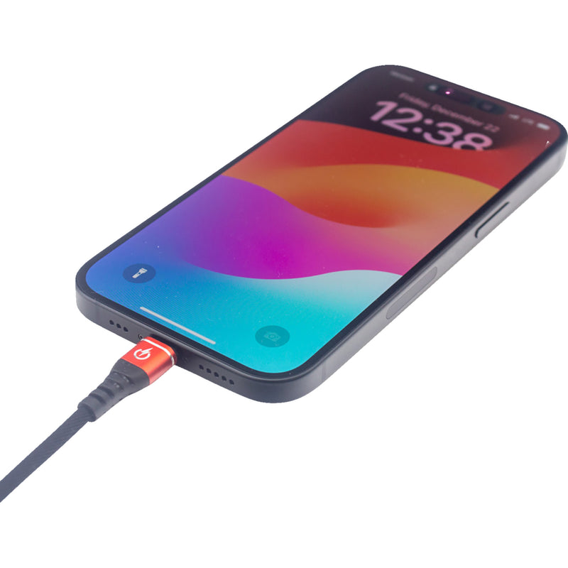 RIDEPOWER 3807-0634 RPUSBLHT75 USB to Lightning Phone Charging Cable USB to Lightning Cable - Charger - Single-End - 7-1/2"
