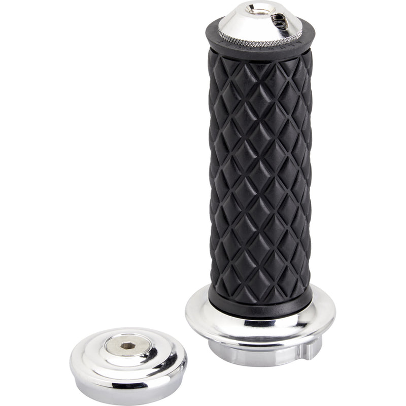 Biltwell Alumicore Grips Grips Alumicore TBW Chrome - 6608-105-01 For Harley Motorcycles 2022-2023