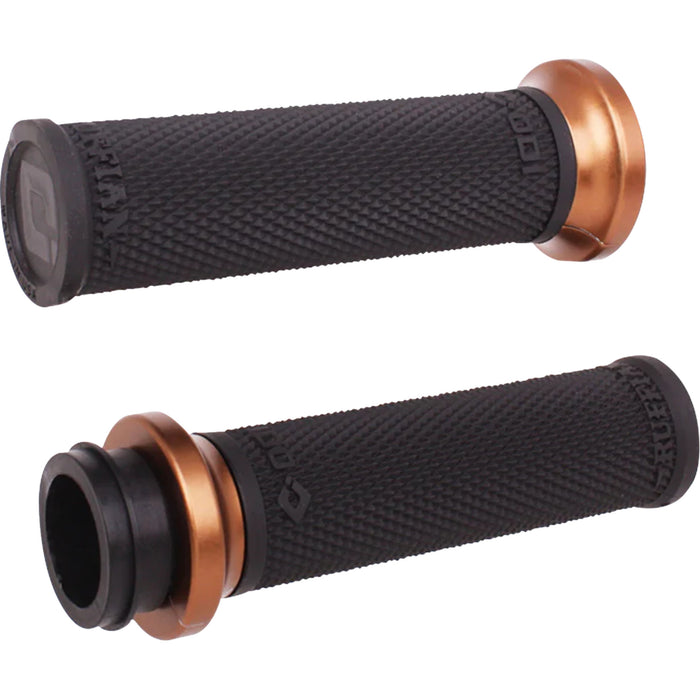 ODI 0630-3411 V30ITWB-Z Ruffian Lock-On Street Grips indian tbw - black/bronze