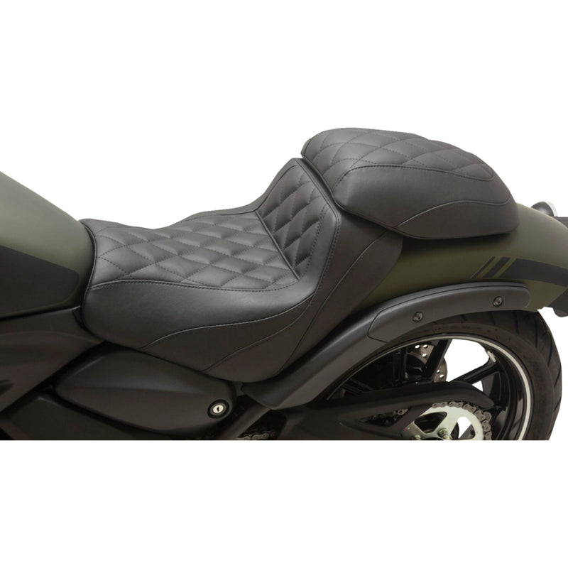 Mustang Squareback Seat - 76430 Kawasaki Vulcan / Vulcan Cafe / 650 Vulcan 2015-2023