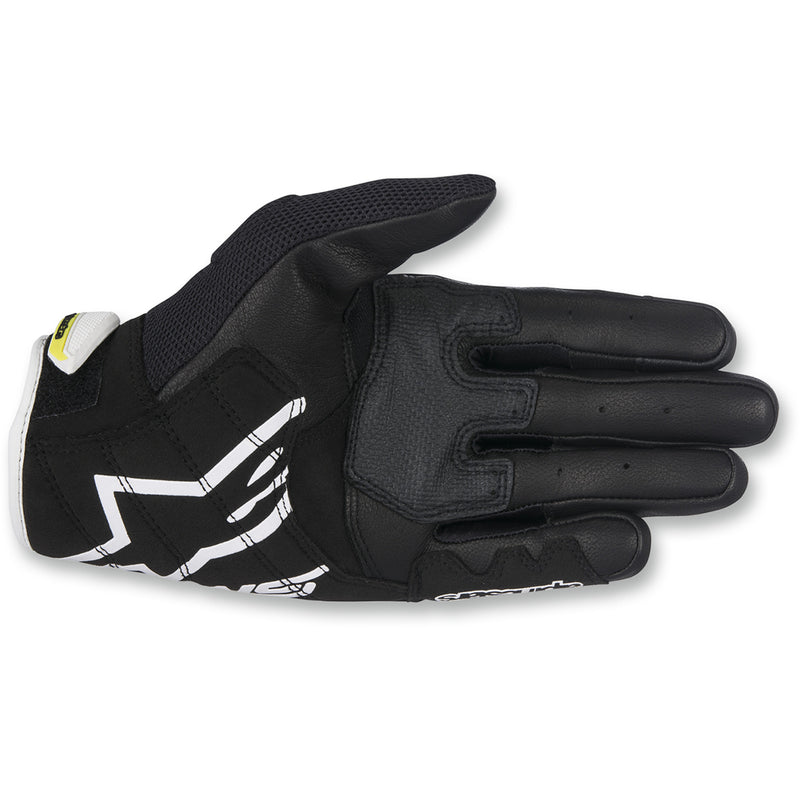ALPINESTARS SMX-2 Air Carbon V2 Leather Gloves Black/White/Fluo - Yellow