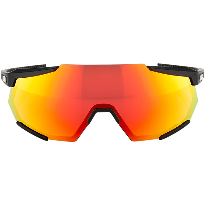 100% 2610-1191 61037-100-43 Racetrap Performance Sunglasses Racetrap Sunglasses - Soft Tact Black - Red Mirror Lens