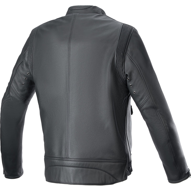 ALPINESTARS Dyno Leather Jacket Black/Ruby - Red/Ecru