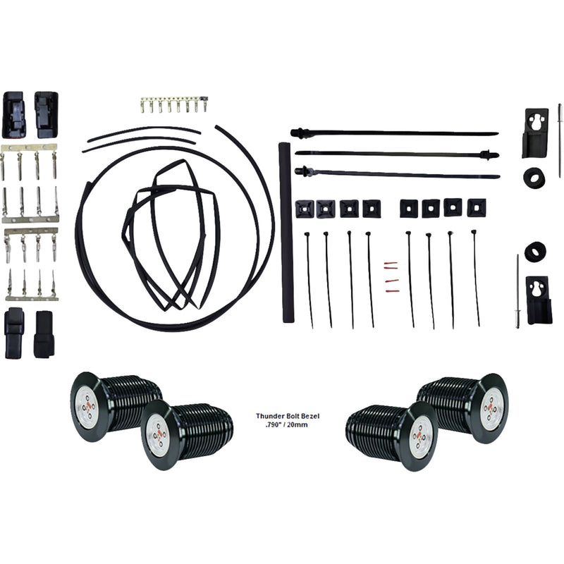 PAUL YAFFE BAGGER NATION 2020-2176 PYO:BB-TB-B Bag Bolts Taillight Kit with Thunder Bolts - Run/Brake/Turn - Black