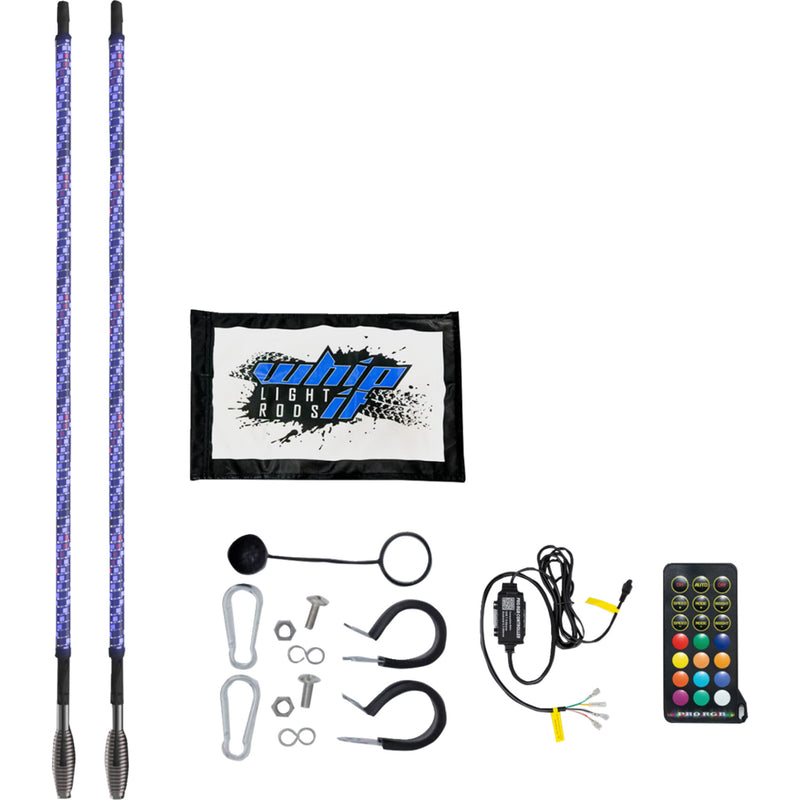 WHIPITLIGHTRODS 2040-3471 SB-CHSBTR-131-V2 Whip Light 3'  rod - bluetooth® - rgb