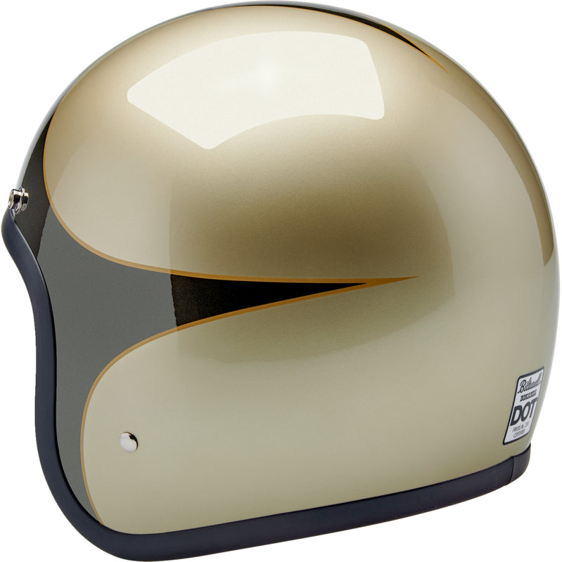 BILTWELL Bonanza Scallop Helmet - Metallic Charcoal/Champagne
