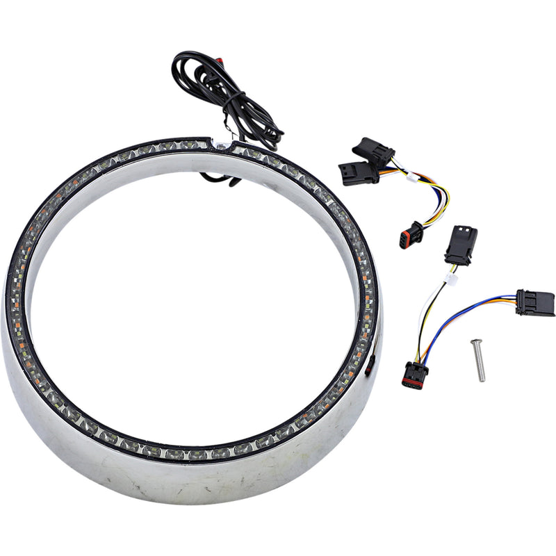 Custom Dynamics Accent Trim Ring - PB-7TR-SEQ-1C For Harley Touring 2014-2024