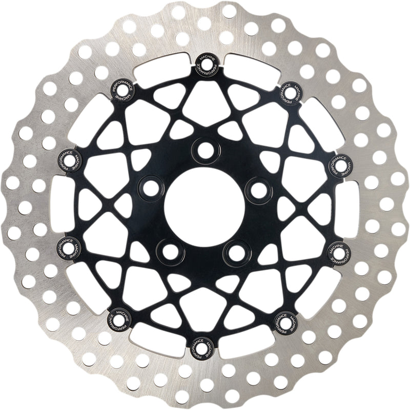 Performance Machine (pm) Brake Rotor - 0133-1809S-B For Harley Motorcycles 2006-2020