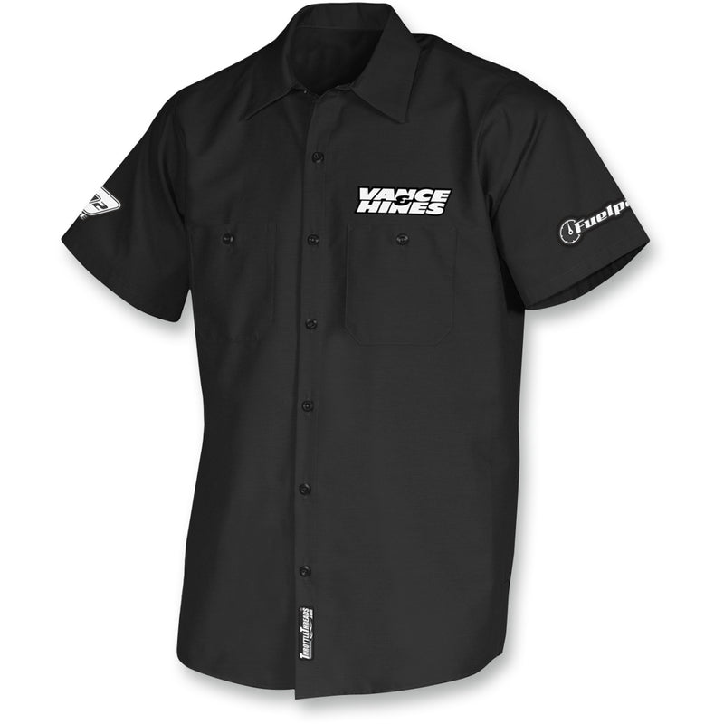 THROTTLE THREADS 3040-0491 VNH18S24BKMR Vance & Hines Shop Shirt black - medium