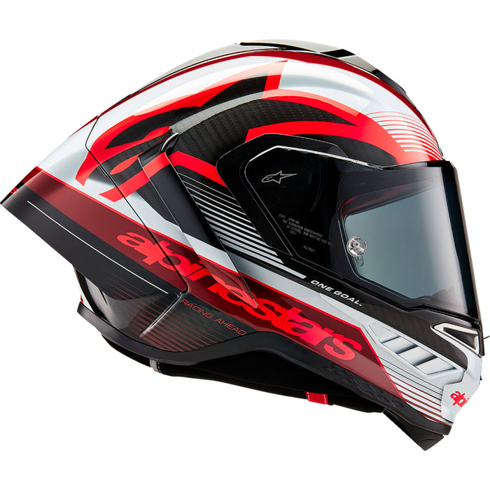 ALPINESTARS Supertech R10 Team Helmet - Black/Carbon Red/Gloss White