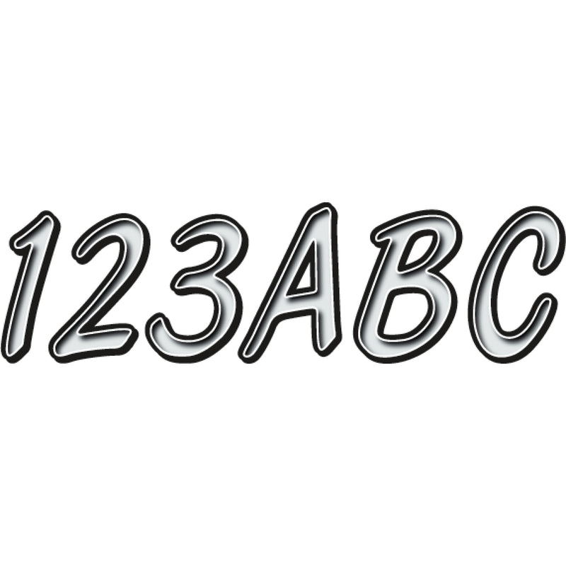 HARDLINE SIBKG400 SIBKG400 Watercraft ID Kit I.D. Sticker Kit - 400 Series - Silver Glitter