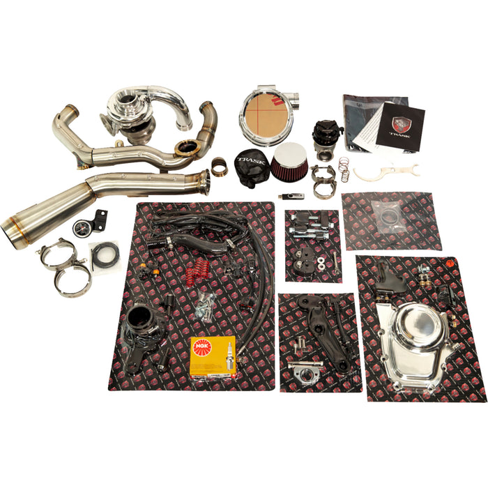 TRASK 0904-0098 TM-7600-PO Tornado Turbo Performance Kit - Polished with Brushed Stainless Steel Exhaust