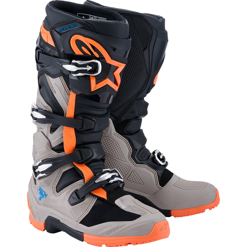 ALPINESTARS Tech 7 Enduro Boots Black/Warm - Gray/Fluorescent Orange US