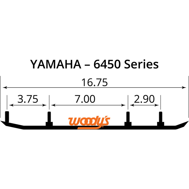 WOODY'S 4612-0020 EYV3-6450 Extender Trail III™ Flat-Top® Wear Bars Extender Trail III™ Flat-Top® Runner