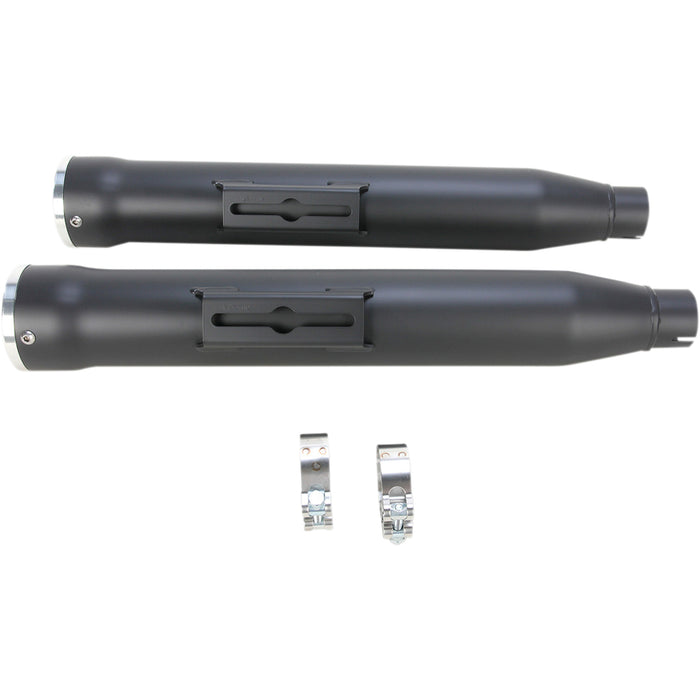 COBRA 1801-0720 6055B RPT 3" Slip-On Mufflers - 3" RPT Mufflers for '95-'17 FXD - Black