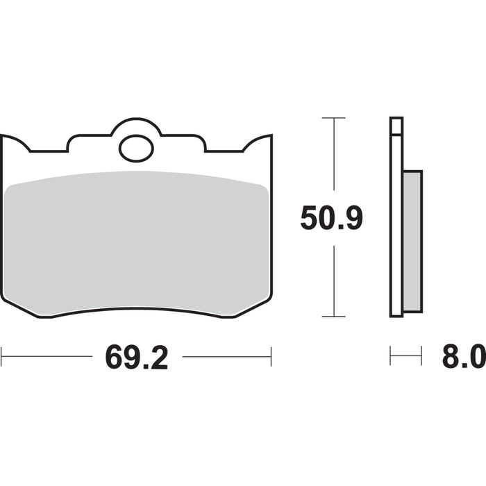 SBS 1721-1767 678H.CT Sintered Metal Caliper Brake Pad Brake Pads - 678H.CT