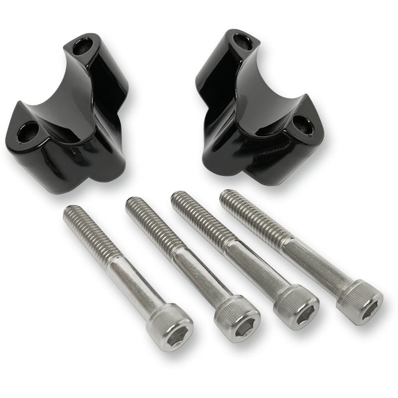 LA Choppers Handlebar Riser Extensions 1" Forty-Eight Black - LA-7433-01B For Harley Sportster 2010-2022