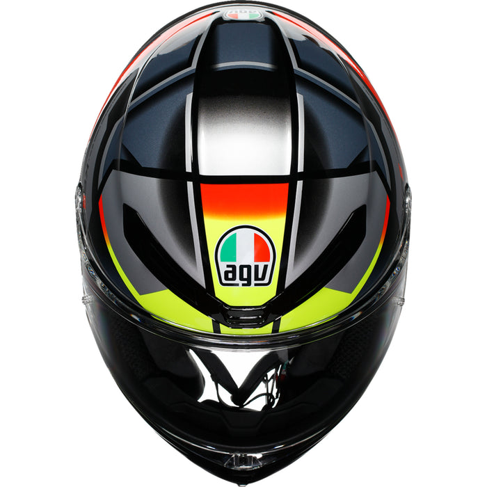 AGV K6 S Erazer Helmet - Black/Red/Yellow Fluo