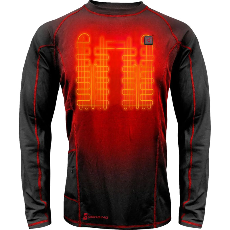 GERBING HEATED CLOTHING 2824-0123 GER-BLS-7V-M-BLK-3XL 7 V Heated Base Layer Shirt 3xl