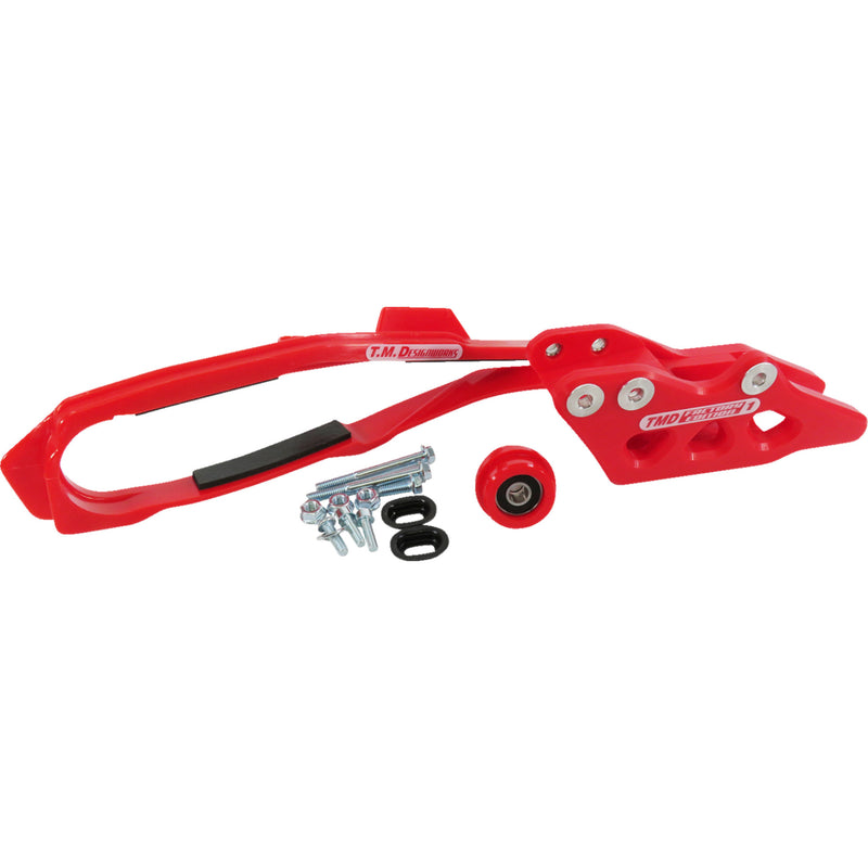 T.M. DESIGNWORKS 1231-1546 DCK-OR16-RD Chain Guide and Slider Kit Chain Guide/Slider - Red - Honda