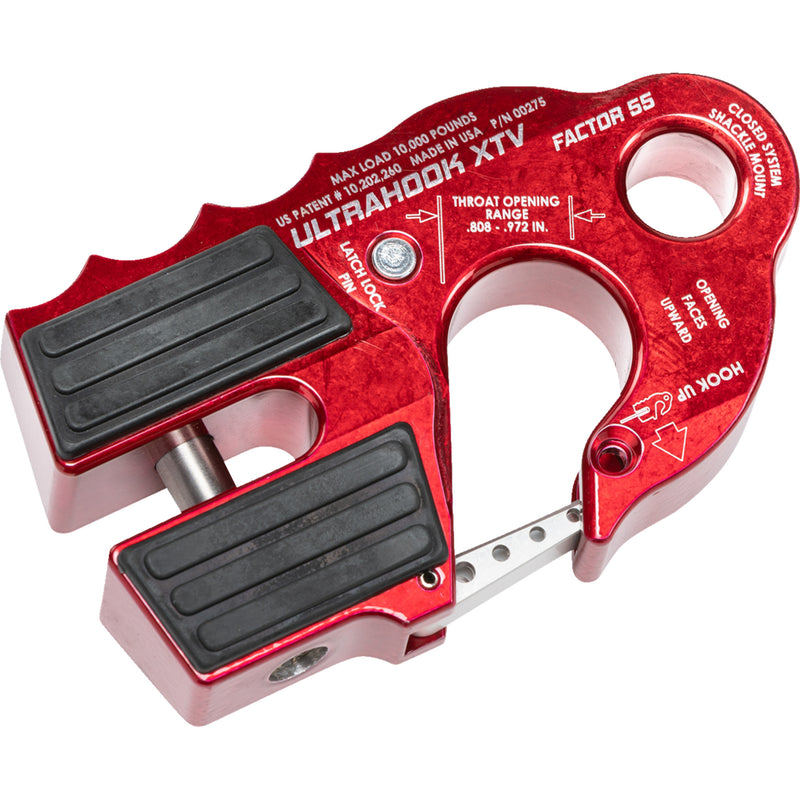FACTOR 55 4505-0852 00275-01 UltraHook XTV Winch Hook red