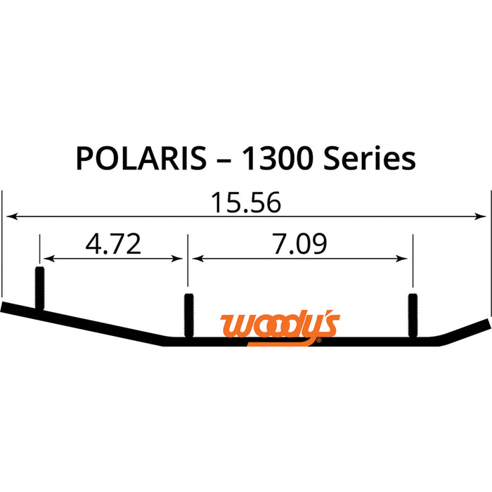 WOODY'S 4612-0243 AP6-1300 Ace™ Flat-Top® Carbide Runners 6"