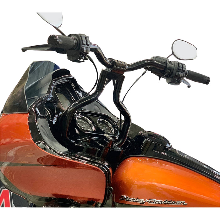 LA CHOPPERS 0601-5242 LA-7339-14B Double Walled Road Glide Kage Fighter T-Bar - Handlebar - Kage Fighter - 14" - Black