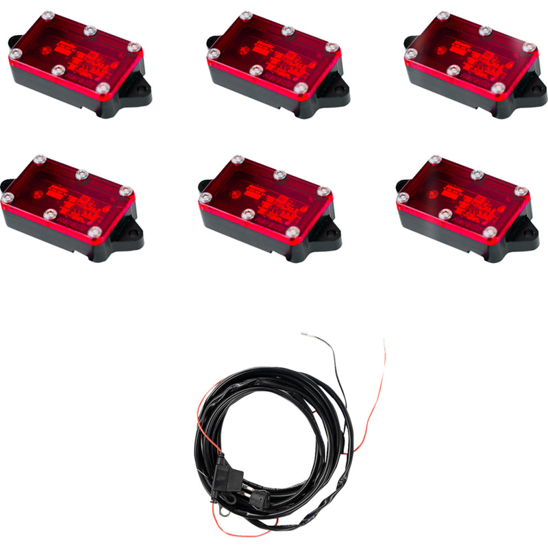 HERETIC 2040-3089 70025 LED Rock Light Rock Light - Red - 6 Pack