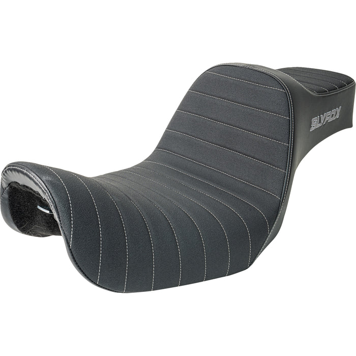 SLYFOX 0803-0755 4694B-slyfox Highnoon Seat vinyl - classic stitch - gray logo - dyna '12-'16