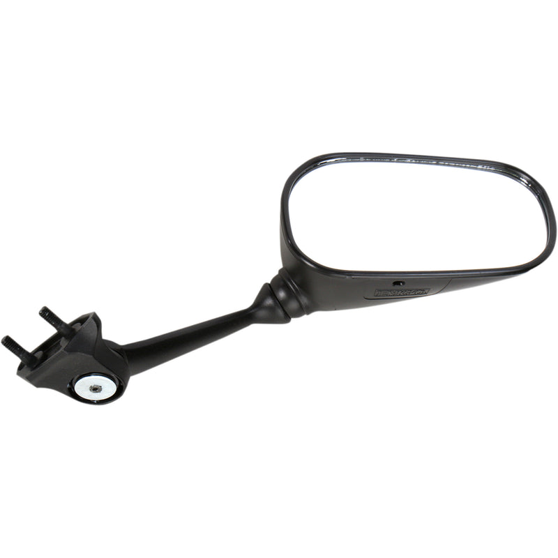 EMGO 0640-0708 20-57901 OEM-Style Replacement Mirror Mirror - Side View - Oval - Black - Right