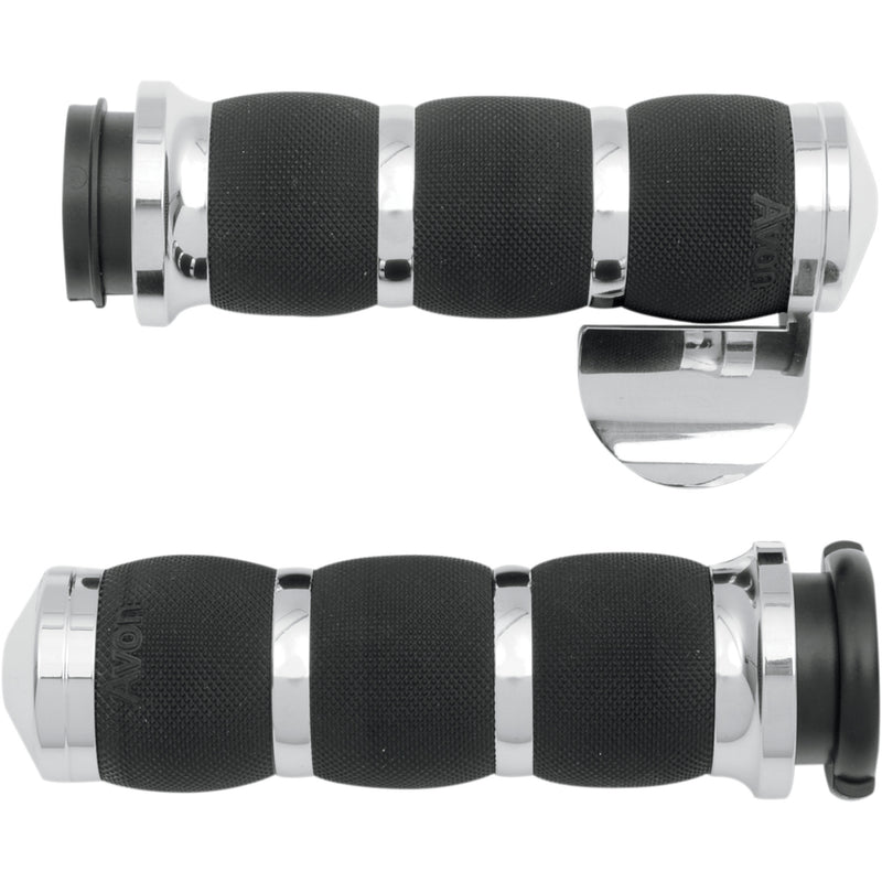Avon Air Cushion Grips - AIR-90-CH-FLY-B For Harley Motorcycles 2008-2024