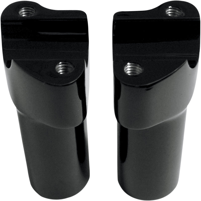 DRAG SPECIALTIES 0602-0589 Handlebar Riser & Top Clamp Kit 4" - buffalo - black