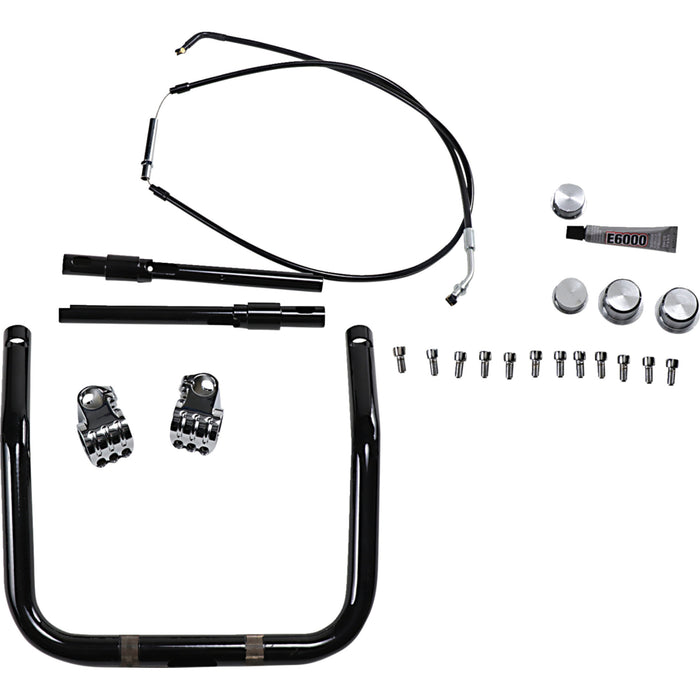 KLOCK WERKS 0601-3255 KWH-04-9011-BC Klip Hanger Handlebar for Indian Handlebar - Klip Hanger - 12" - Black/Chrome