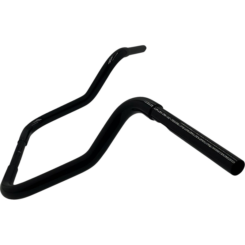 FAT Baggers INC. 1-1/4" EZ Install Round Top Handlebar Reduced Reach 13" Black - 903013-B For Harley Touring 2008-2025