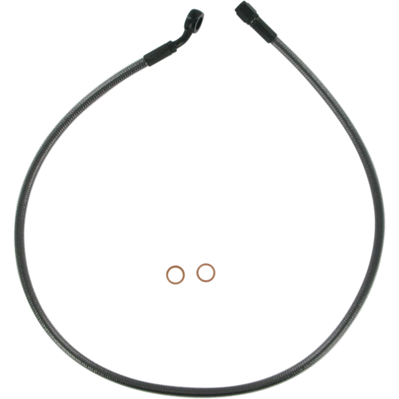 MAGNUM SHIELDING 1741-1679 47129 Alternate Length Designer Series Braided Non-ABS Front Upper Brake Line Kit - 10 mm-35° - 29" - Black Pearl