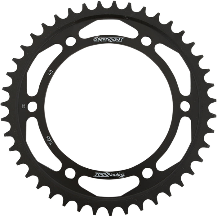 SUPERSPROX 1210-1870 RFE-1306-43-BLK Racing Steel Rear Sprocket Rear Sprocket - 43 Tooth